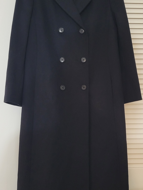 Jones New York Jackets & Blazers - Jones New York Black Double-Breasted Wool Blend Coat Size 12